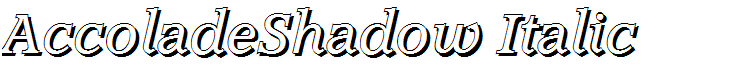 AccoladeShadow Italic