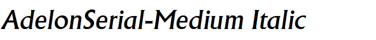 AdelonSerial-Medium Italic