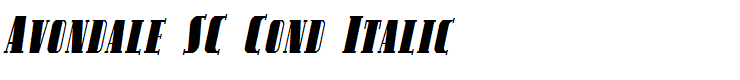 Avondale SC Cond Italic