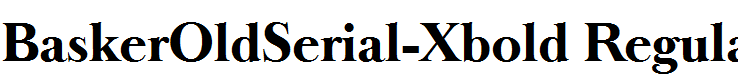 BaskerOldSerial-Xbold Regular