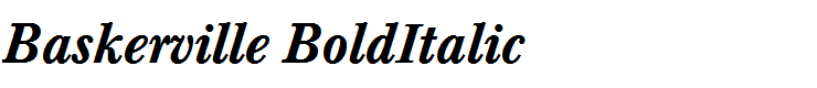 Baskerville BoldItalic