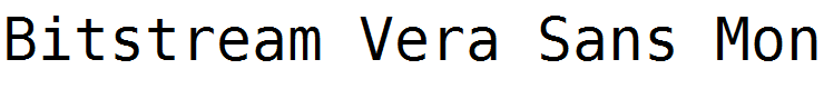 Bitstream Vera Sans Mono