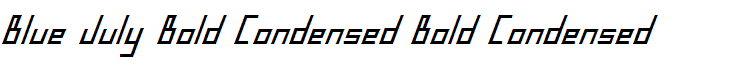 Blue July Bold Condensed Bold Condensed