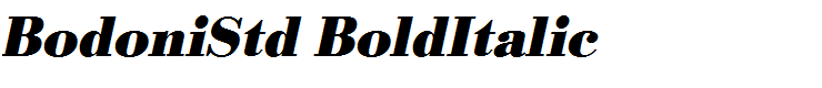 BodoniStd BoldItalic