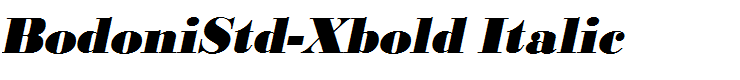 BodoniStd-Xbold Italic
