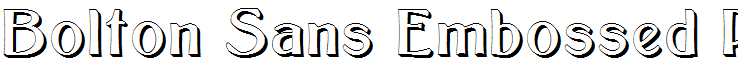 Bolton Sans Embossed Regular