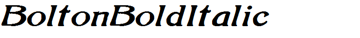 BoltonBoldItalic