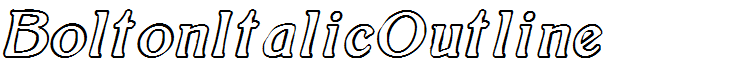 BoltonItalicOutline