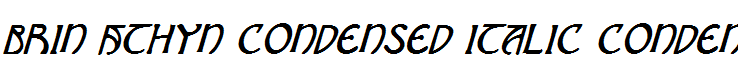 Brin Athyn Condensed Italic Condensed Italic