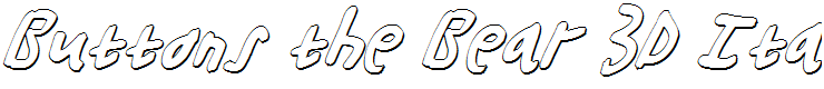 Buttons the Bear 3D Italic Italic