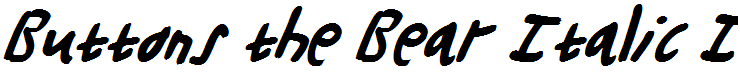 Buttons the Bear Italic Italic