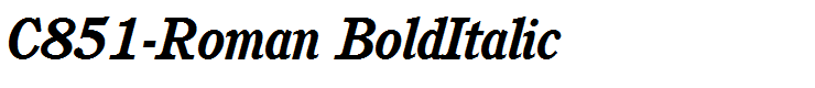 C851-Roman BoldItalic