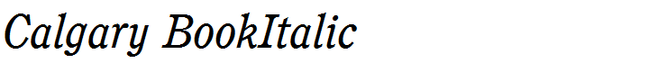 Calgary BookItalic