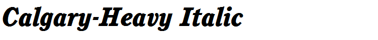 Calgary-Heavy Italic