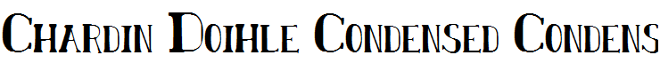 Chardin Doihle Condensed Condensed