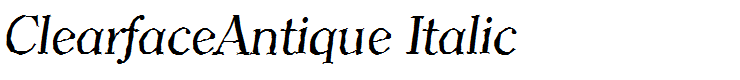 ClearfaceAntique Italic