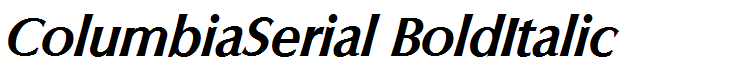 ColumbiaSerial BoldItalic