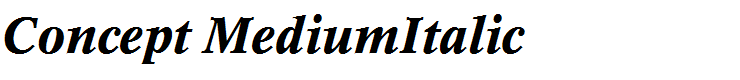 Concept MediumItalic