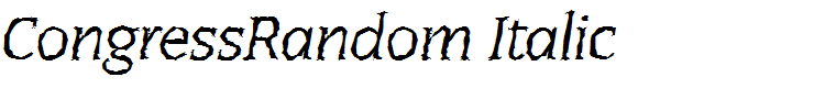 CongressRandom Italic