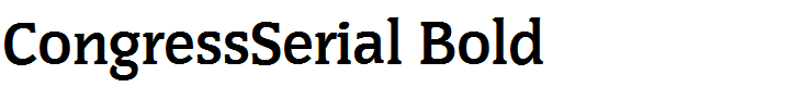 CongressSerial Bold