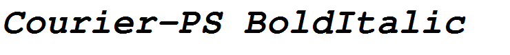 Courier-PS BoldItalic