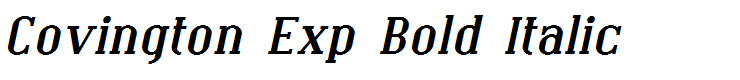 Covington Exp Bold Italic