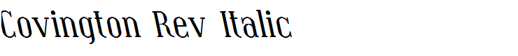 Covington Rev Italic