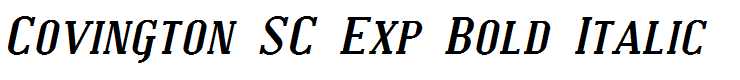 Covington SC Exp Bold Italic