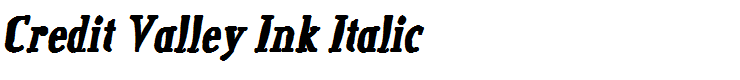 Credit Valley Ink Italic