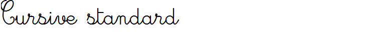 Cursive standard