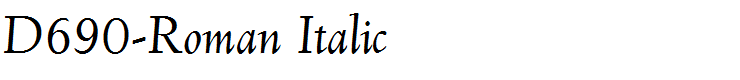 D690-Roman Italic