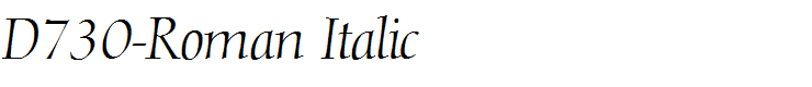 D730-Roman Italic