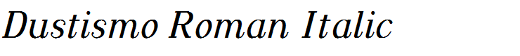 Dustismo Roman Italic