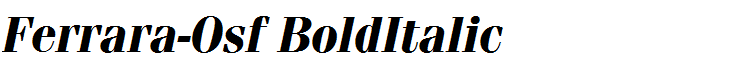 Ferrara-Osf BoldItalic