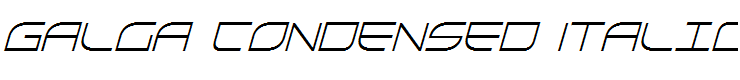 Galga Condensed Italic Condensed Italic