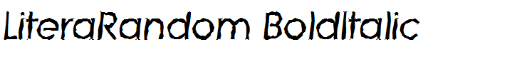 LiteraRandom BoldItalic