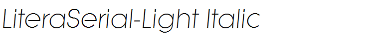 LiteraSerial-Light Italic