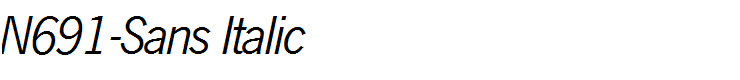 N691-Sans Italic