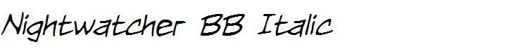 Nightwatcher BB Italic