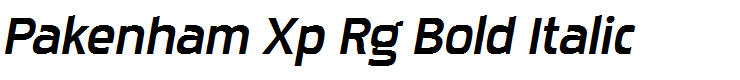 Pakenham Xp Rg Bold Italic