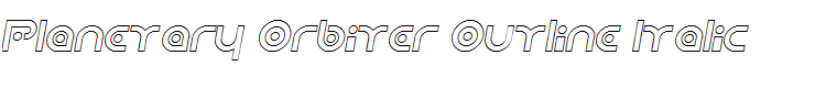 Planetary Orbiter Outline Italic