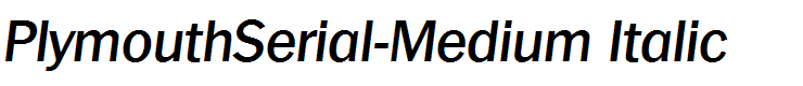PlymouthSerial-Medium Italic