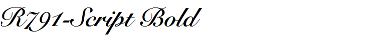 R791-Script Bold