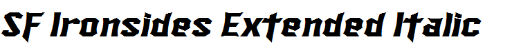 SF Ironsides Extended Italic