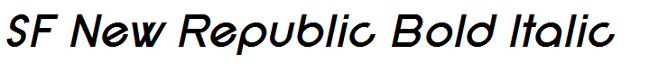 SF New Republic Bold Italic