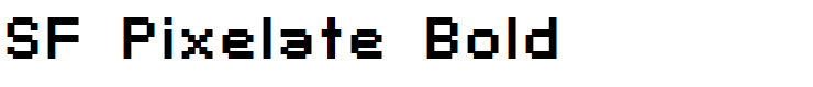 SF Pixelate Bold