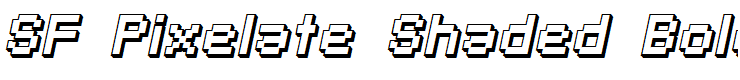 SF Pixelate Shaded Bold Oblique