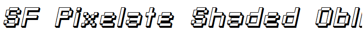 SF Pixelate Shaded Oblique
