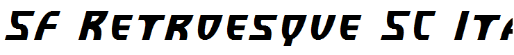 SF Retroesque SC Italic