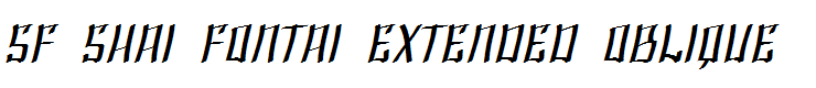 SF Shai Fontai Extended Oblique